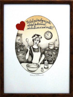 Iva Hüttnerová - Nežel námahy ni píle, vždyť je krásné...II. - grafika 